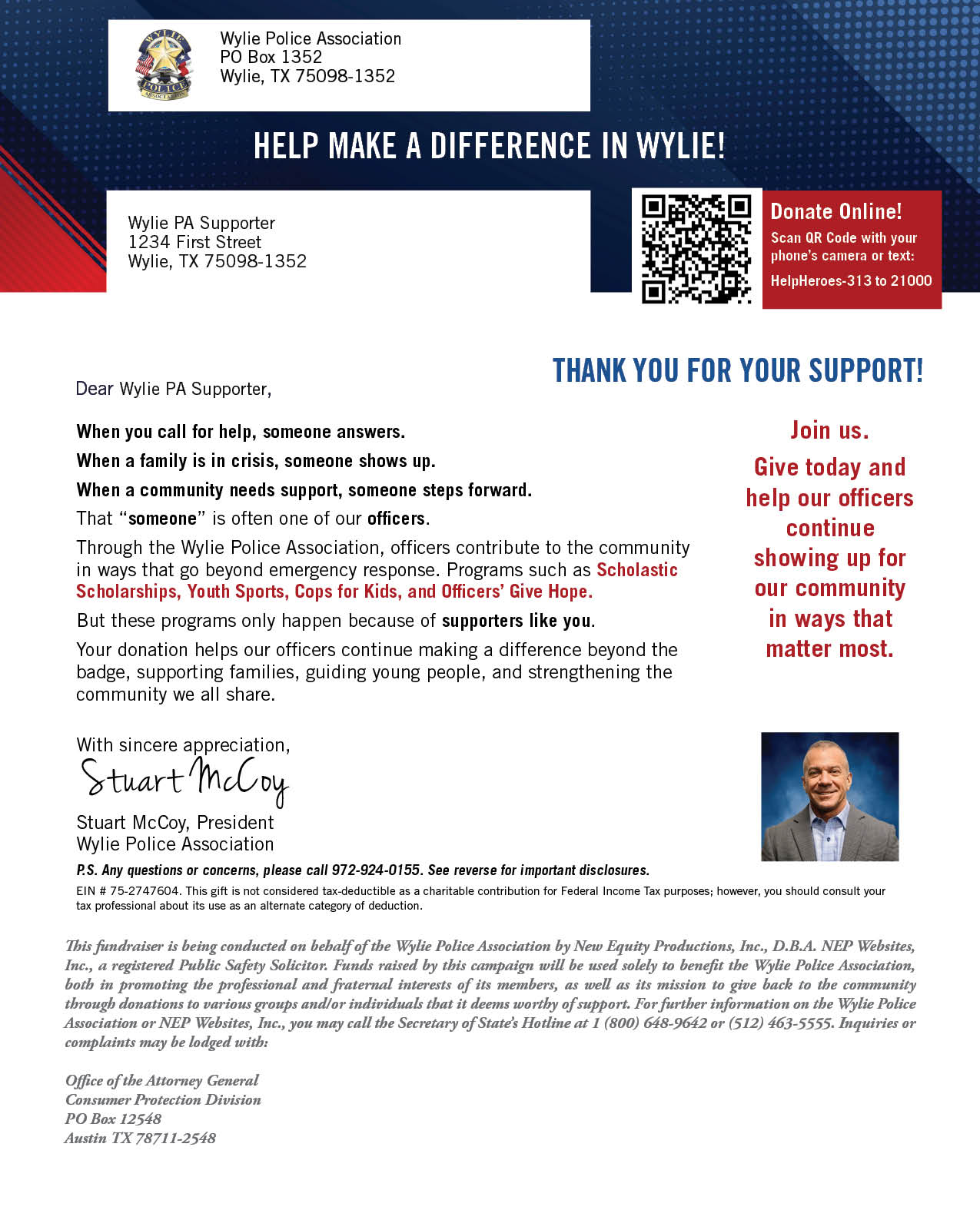 Donation Letter